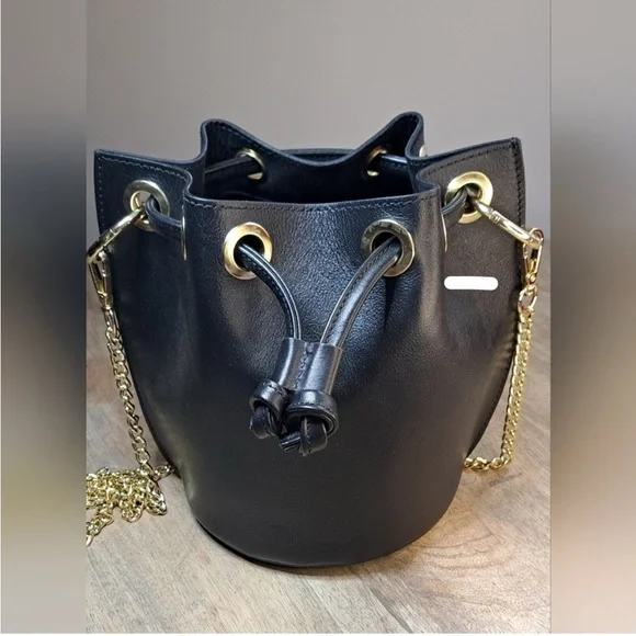 NWOT House of Harlow 1960 Black Mini Bag with Gold Accents - Picture 12 of 15